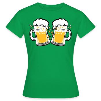 02 Deux mesures de gouttes de bière à griller 3c - T-shirt Femme - vert - Devant - AI Model Female 172 dark (172cm)