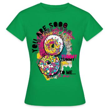Donut - Donut Day - Gâteaux et desserts XO729 - T-shirt Femme - vert - Devant - AI Model Female 172 dark (172cm)