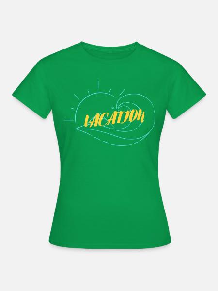 Urlaub - Urlaubszeit - Frauen T-Shirt - Kelly Green
