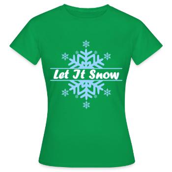 Flocon de neige-Let it Snow - T-shirt Femme - vert - Devant - AI Model Female 172 dark (172cm)