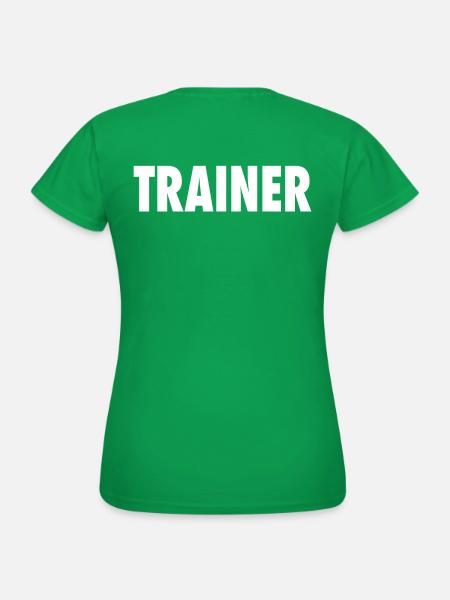 TRAINER Schriftzug - Frauen T-Shirt - Kelly Green