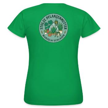 Grüne Wurzeln schlagen - Frauen T-Shirt - Kelly Green - Hinten - AI Model Female 172 dark (172cm)