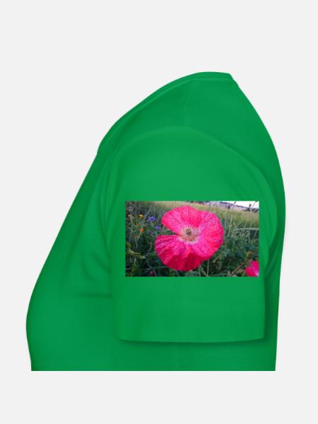 Rote Blume - Frauen T-Shirt - Kelly Green