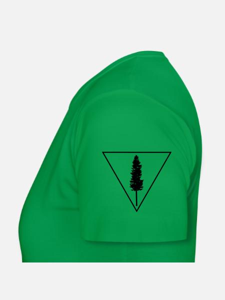 Tree in a triangle - Women's T-Shirt - kelly green