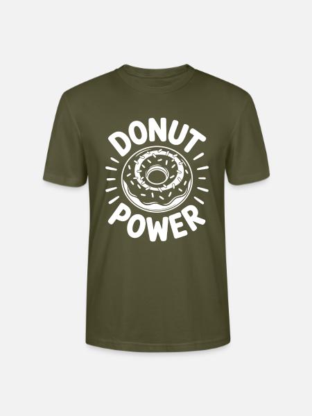 Donut Power lustiges Donutdesign - Stanley/Stella Unisex Bio-T-Shirt CRAFTER - Khaki