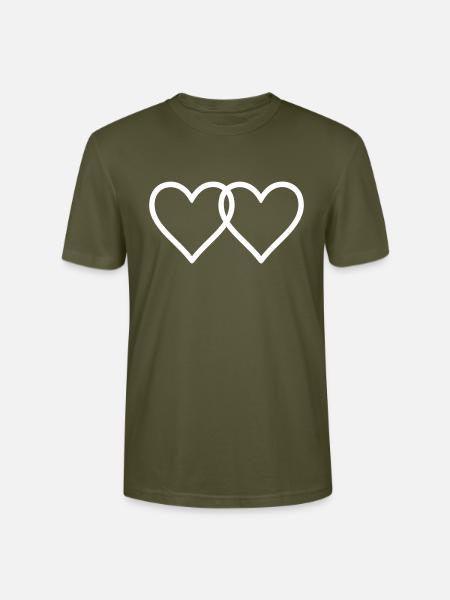 Herzen Liebe Symbol - Stanley/Stella Unisex Bio-T-Shirt CRAFTER - Khaki