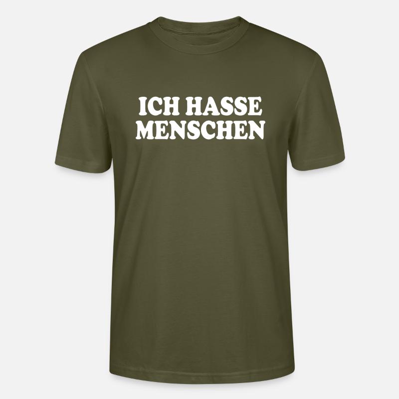 Ich hasse menschen - Stanley/Stella Unisex Bio-T-Shirt CRAFTER - Khaki
