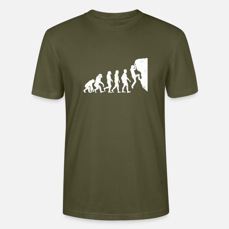 escalade alpinisme bouldering cadeau évolution - T-shirt bio CRAFTER Stanley Stella Unisexe - kaki