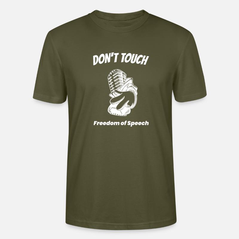 Don’t Touch - Liberté d’expression. - T-shirt bio CRAFTER Stanley Stella Unisexe - kaki