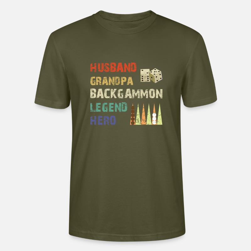 Backgammon Spiel - Stanley/Stella Unisex Bio-T-Shirt CRAFTER - Khaki