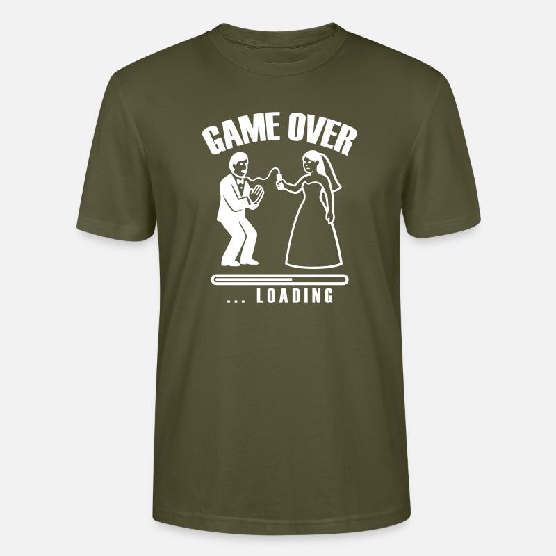 Game Over Loading Wedding - Stanley/Stella CRAFTER Unisex Organic T-Shirt - khaki