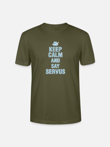 Bayrisch lustig! Bayern Hut Geschenk - Stanley/Stella Unisex Bio-T-Shirt CRAFTER - Khaki
