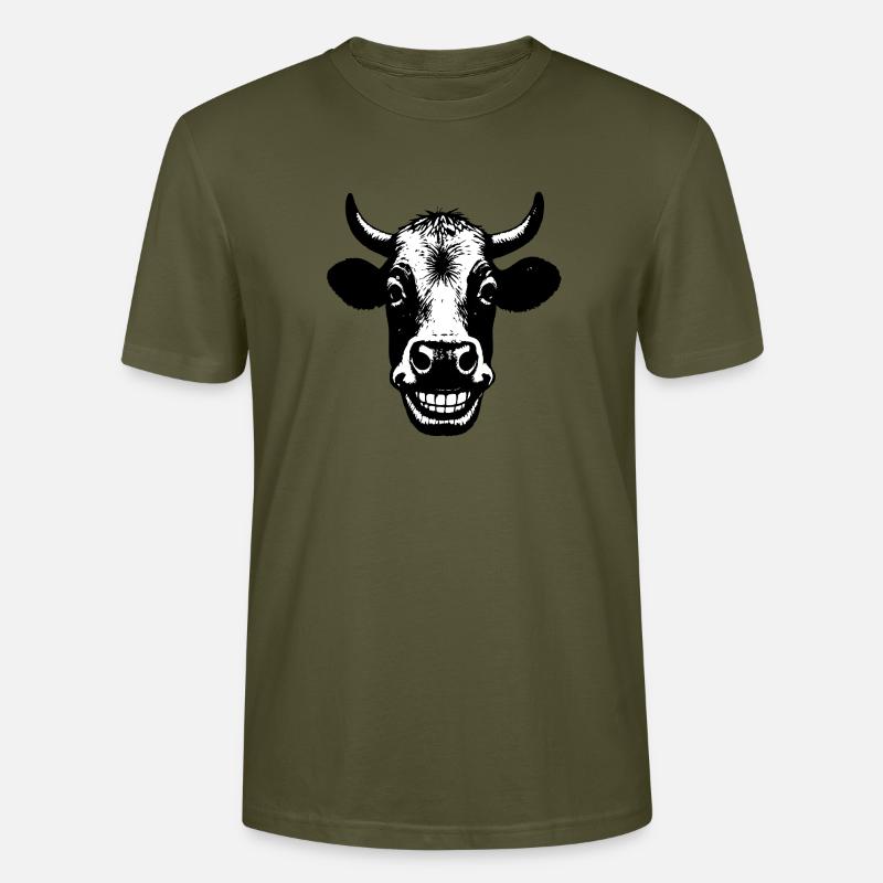 Vache souriante - T-shirt bio CRAFTER Stanley Stella Unisexe - kaki