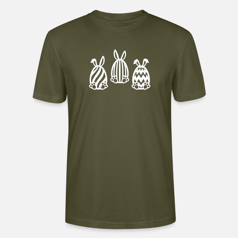 EASTER EASTER BUNNY EASTER EGGS - Stanley/Stella CRAFTER Unisex Organic T-Shirt - khaki