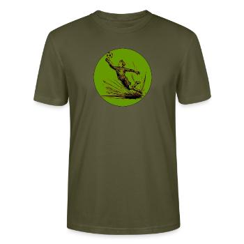 Torwart (grün-schwarz) - Stanley/Stella Unisex Bio-T-Shirt CRAFTER - Khaki - Vorne - Alina (178cm) & Michal (187cm)