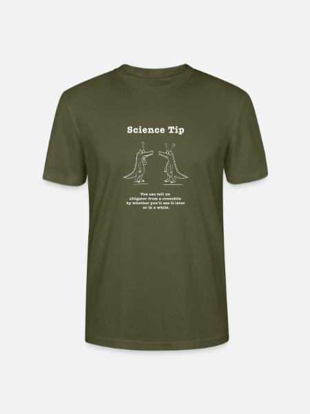 Science Tip Krokodil Vergleich - Stanley/Stella Unisex Bio-T-Shirt CRAFTER - Khaki