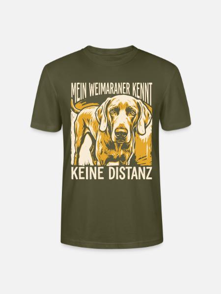Mein Weimaraner kennt keine Distanz - Stanley/Stella Unisex Bio-T-Shirt CRAFTER - Khaki