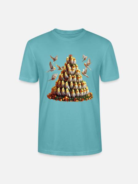 Weihnachtsbaum (02) - Stanley/Stella Unisex Bio-T-Shirt CRAFTER - Pastelltürkis