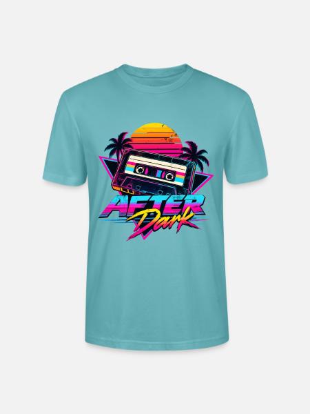 After Dark 80er Retro Synthwave - Stanley/Stella Unisex Bio-T-Shirt CRAFTER - Pastelltürkis