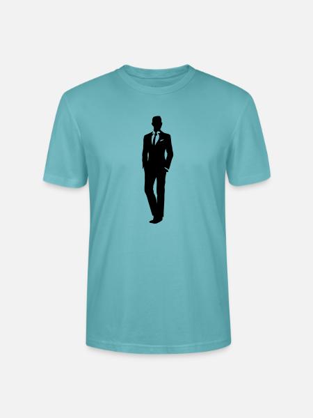 man with suit - Stanley/Stella Unisex Bio-T-Shirt CRAFTER - Pastelltürkis