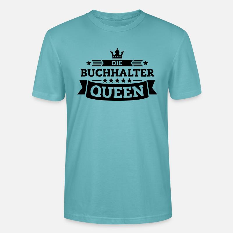 Die Buchhalter-Queen - Stanley/Stella Unisex Bio-T-Shirt CRAFTER - Pastelltürkis