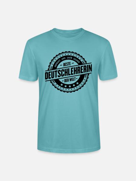 Beste Deutschlehrerin - Stanley/Stella Unisex Bio-T-Shirt CRAFTER - Pastelltürkis