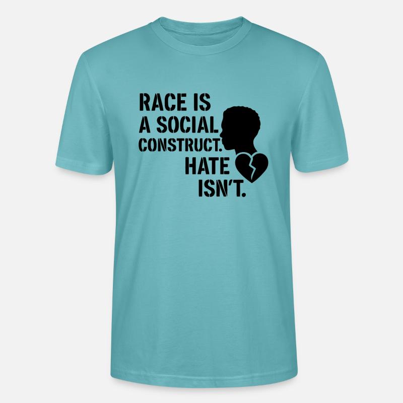 Hate is no social construct - Stanley/Stella Unisex Bio-T-Shirt CRAFTER - Pastelltürkis