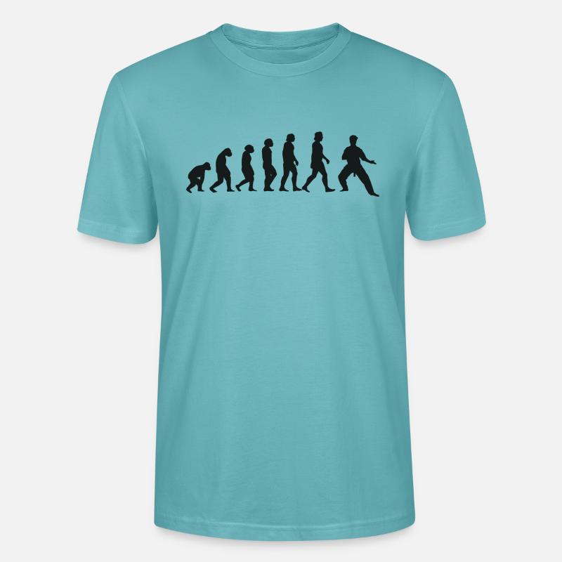 Évolution du karaté - T-shirt bio CRAFTER Stanley Stella Unisexe - turquoise pastel