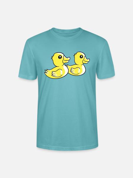 2 ænder svømmevand par to venner hold - Stanley Stella CRAFTER unisex økologisk-T-shirt - pastelturkis