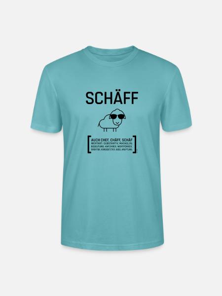 SCHÄFF CHEF CHÄFF BOSS Black Geschenkidee - Stanley/Stella Unisex Bio-T-Shirt CRAFTER - Pastelltürkis