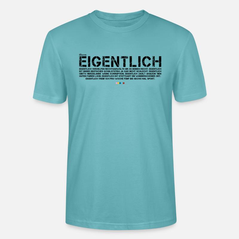 Eigentlich (schwarz, mit Stabil Logo) - Stanley/Stella Unisex Bio-T-Shirt CRAFTER - Pastelltürkis