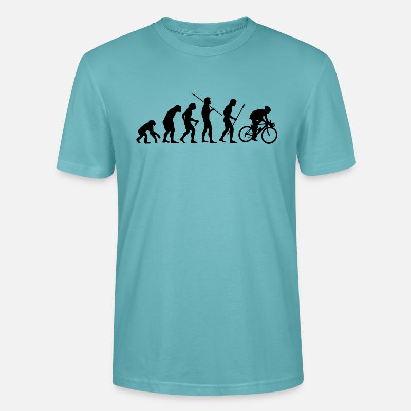 Biker evolution - Stanley/Stella CRAFTER Unisex Organic T-Shirt - pastel turquoise