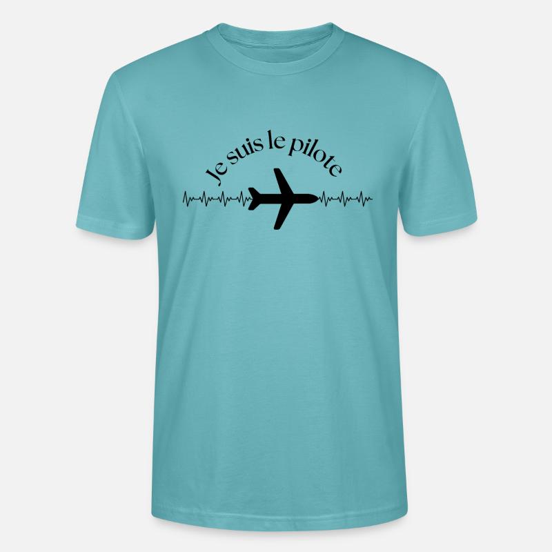 Ich bin der Pilot - Stanley/Stella Unisex Bio-T-Shirt CRAFTER - Pastelltürkis