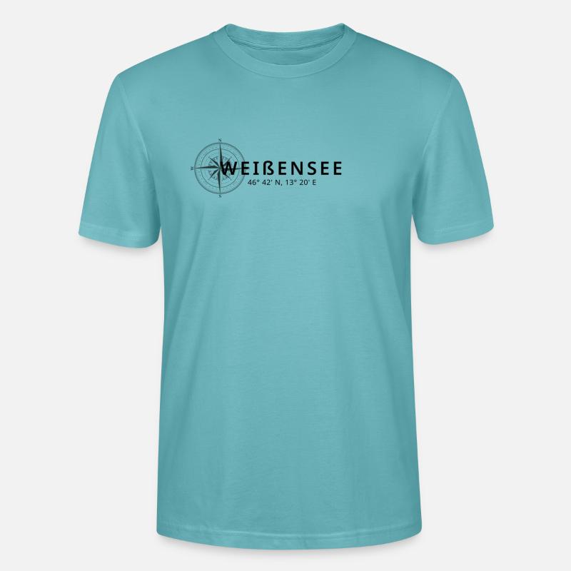 Weißensee Kompass Design - Stanley/Stella Unisex Bio-T-Shirt CRAFTER - Pastelltürkis