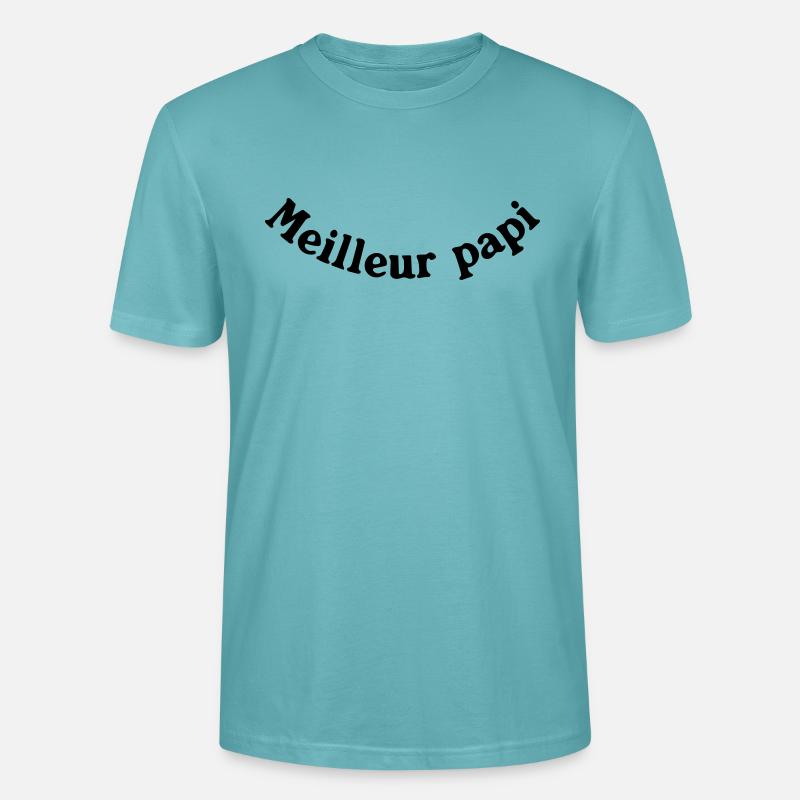 BESTE PAPI - Stanley/Stella Unisex Bio-T-Shirt CRAFTER - Pastelltürkis
