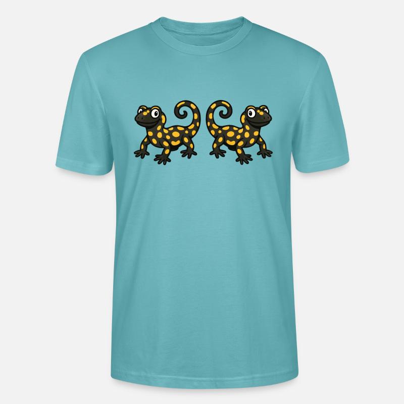 Salamander Gecko comic 2 - Stanley/Stella Unisex Bio-T-Shirt CRAFTER - Pastelltürkis