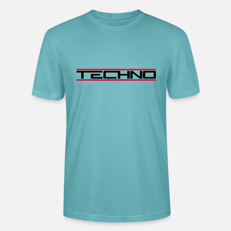 Techno Rote Balken - Stanley/Stella Unisex Bio-T-Shirt CRAFTER - Pastelltürkis