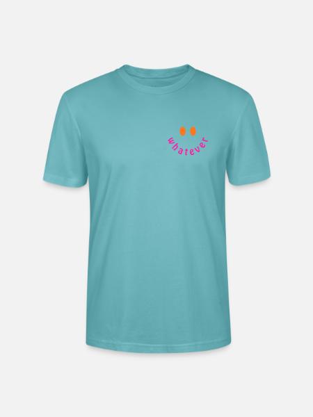 Whatever Smile - Lustiges Y2K Statement Design - Stanley/Stella Unisex Bio-T-Shirt CRAFTER - Pastelltürkis