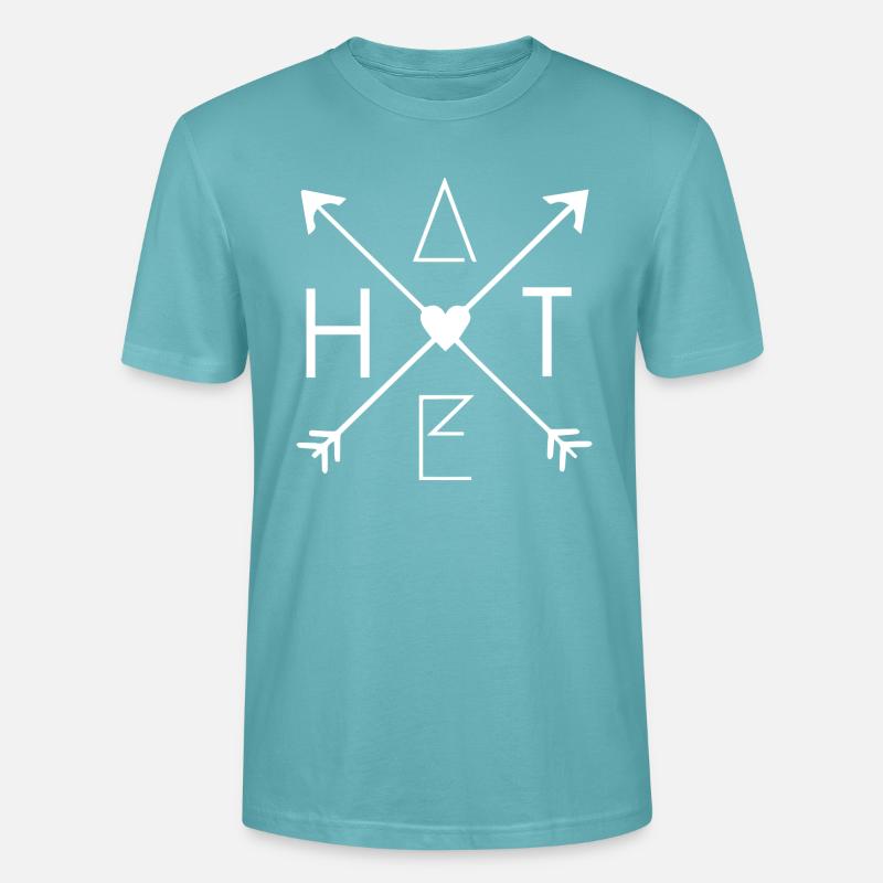 Hate Love - Stanley/Stella Unisex Bio-T-Shirt CRAFTER - Pastelltürkis