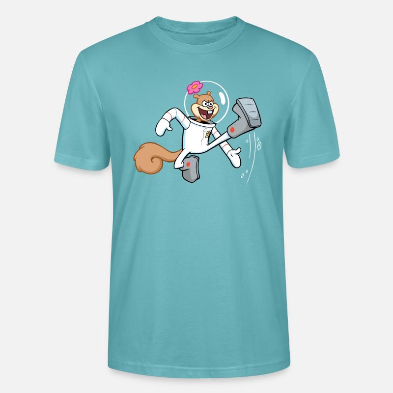 Bob l'Éponge Sandy Écureuil Design - T-shirt bio CRAFTER Stanley Stella Unisexe - turquoise pastel