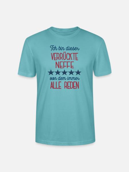 Neffe Lustige Geburtstag Idee Spruch Neffen - Stanley/Stella Unisex Bio-T-Shirt CRAFTER - Pastelltürkis