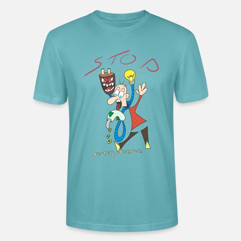 Stop à l'augmentation de l'énergie. - T-shirt bio CRAFTER Stanley Stella Unisexe - turquoise pastel