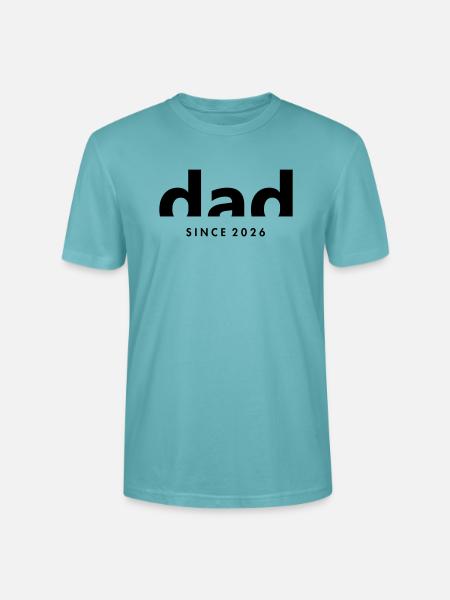 Dad 26 Vater Baby Papa 2026 Vatertagsgeschenk - Stanley/Stella Unisex Bio-T-Shirt CRAFTER - Pastelltürkis