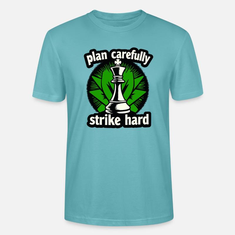 Schach plan carefully strike hard - Stanley/Stella Unisex Bio-T-Shirt CRAFTER - Pastelltürkis