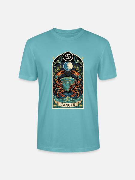KREBS-Tierkreiszeichen - Stanley/Stella Unisex Bio-T-Shirt CRAFTER - Pastelltürkis