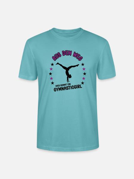 AUS DEM WEG HIER KOMMT EIN GYMNASTICGIRL Turnerin - Stanley/Stella Unisex Bio-T-Shirt CRAFTER - Pastelltürkis
