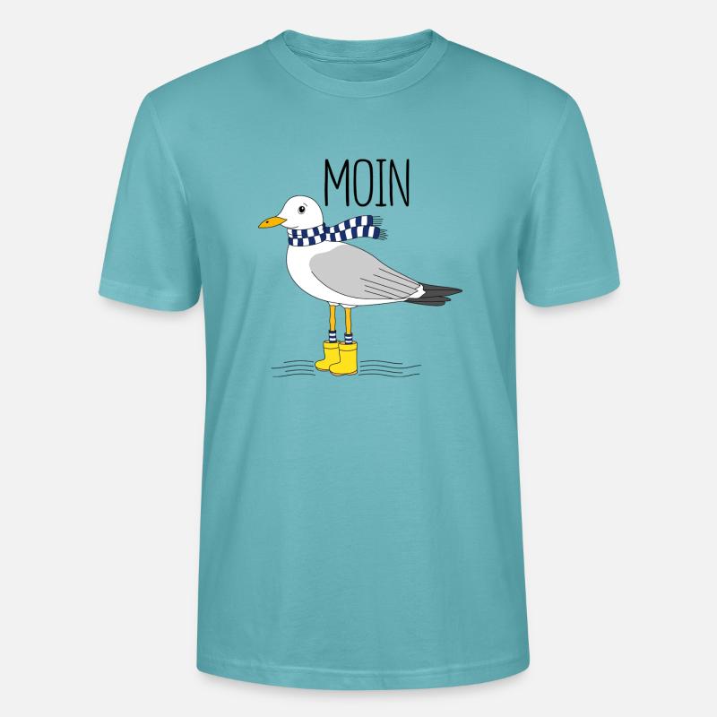 Möwe und das meer - Stanley/Stella Unisex Bio-T-Shirt CRAFTER - Pastelltürkis