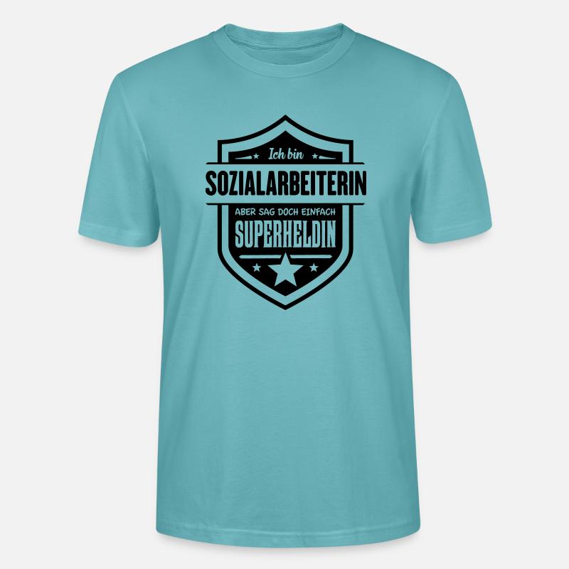 Super Sozialarbeiterin - Stanley/Stella Unisex Bio-T-Shirt CRAFTER - Pastelltürkis