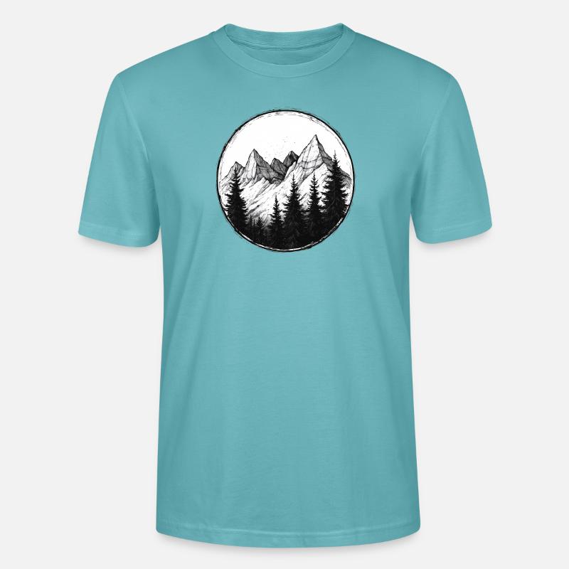 Ich bin ein Wanderer, Bergwander-Geschenk - Stanley/Stella Unisex Bio-T-Shirt CRAFTER - Pastelltürkis