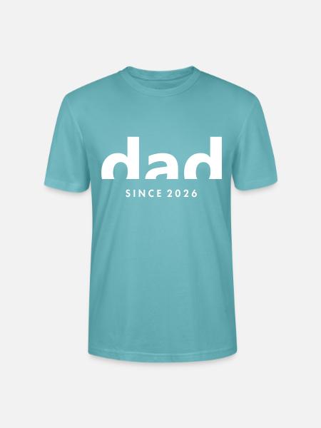Dad 26 Vater Baby Papa 2026 Vatertagsgeschenk - Stanley/Stella Unisex Bio-T-Shirt CRAFTER - Pastelltürkis